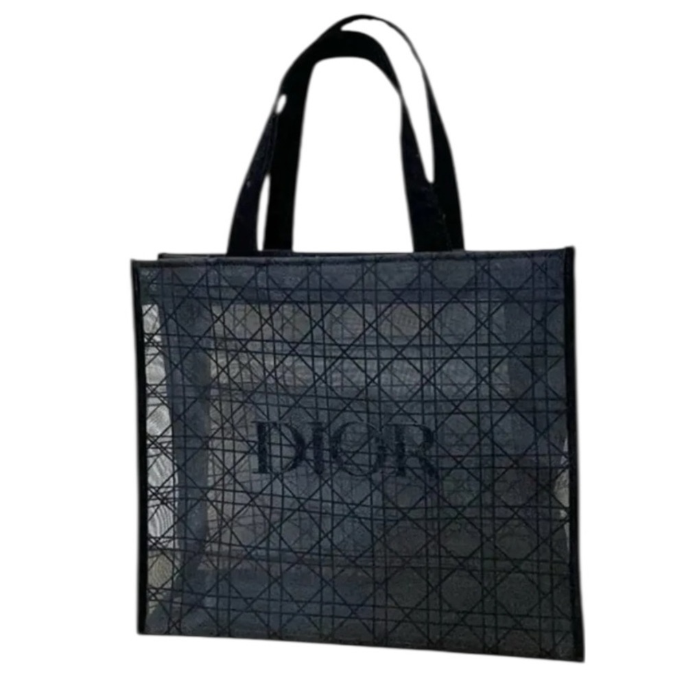 NEW Dior Black Mesh Tote Bag Limited Edition Rare - Picture 2 of 8